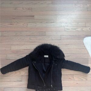 Bella Dahl Black Jacket with Faux Fur